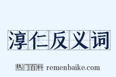 淳仁反义词是什么意思的图片